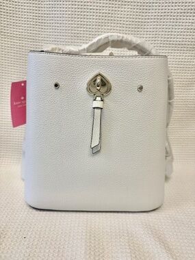 Kate Spade Small Marti Bucket Bag White Dove, New With Tags